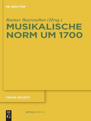 cover image of Musikalische Norm um 1700